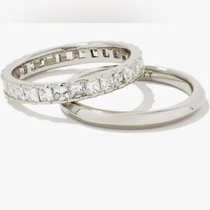 Kendra Scott Ella Ring Set of 2 in White Crystal